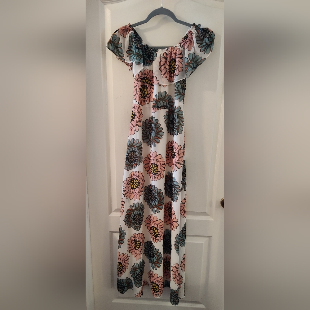 Loft Outlet off the shoulder maxi dress